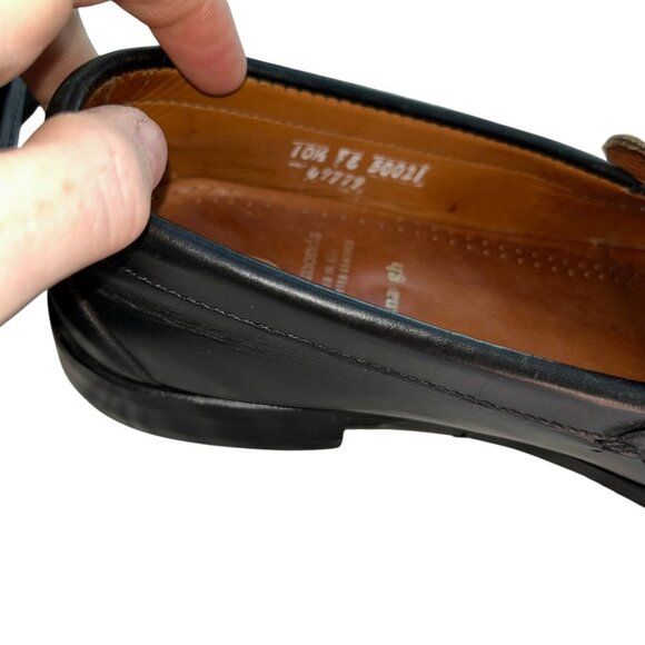 allen edmonds cavanaugh hand made black leather mens loafer shoes 10 i have in b - Picture 5 of 7